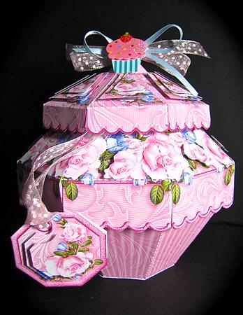 Truly Scrumptious Gift Box Pink Roses by Cynthia Massey