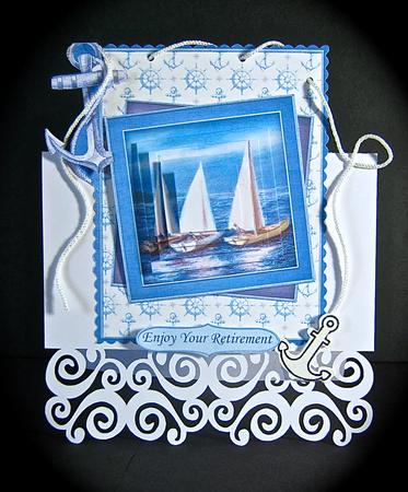 Vintage Sailing Boats Card Topper & Pyramage by Cynthia Massey