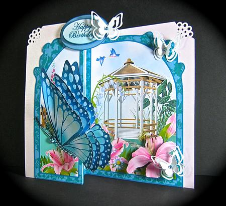 Butterfly Fold Back gazebo with Lilies by Cynthia Massey