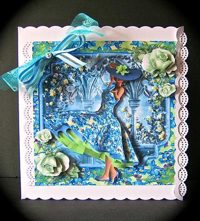 1950's Blue Bird and Roses Mini Kit by Cynthia Massey