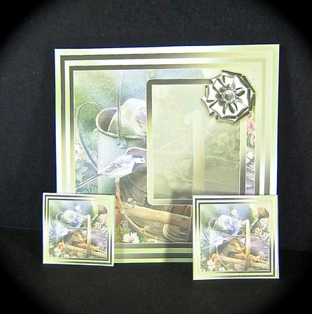 Vintage Birds in the Garden Matching 8in x 8in Insert Plate by Cynthia Massey