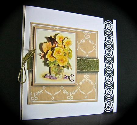 Orange Roses 6x6 Quick Card by Cynthia Massey