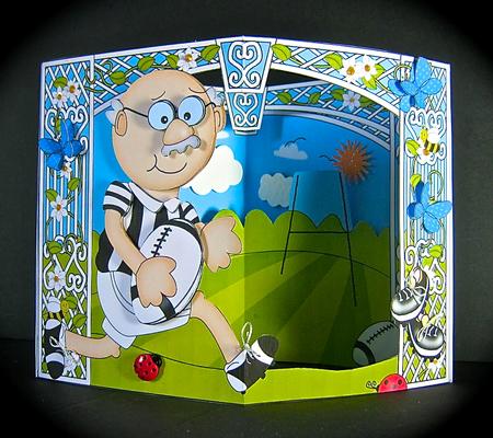 3D Bert Plays Rugby Scene It Card Kit by Cynthia Massey