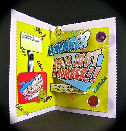 Age is Just a Number Pop Up Birthday Card Featured Gallery Photo