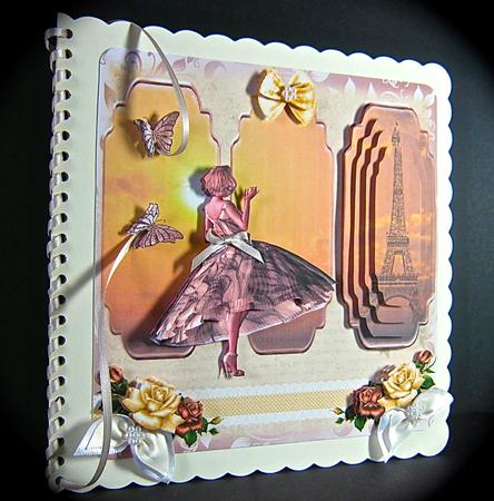 Day Trip to Paris Mini Kit Card Front by Cynthia Massey