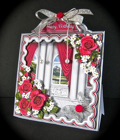 Triangular Base Kit Red Roses by Cynthia Massey