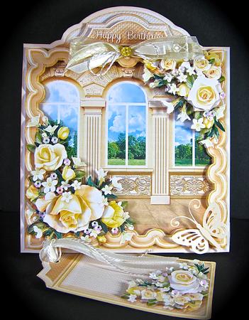 Triangular Base Kit Cream Roses by Cynthia Massey