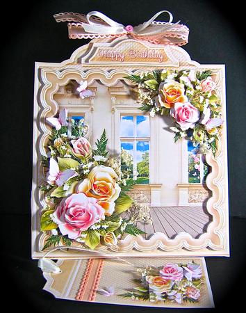 Triangular Base Kit Roses and Butterflies by Cynthia Massey