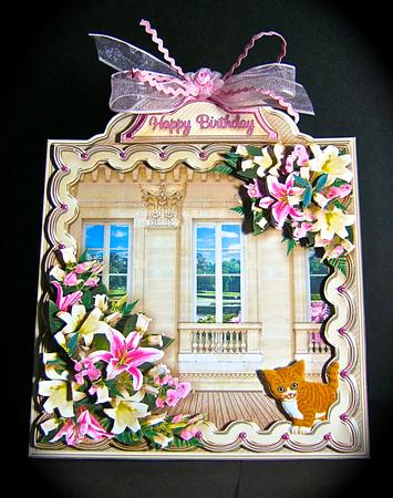 Triangular Base Kit Stargazer Lilies by Cynthia Massey
