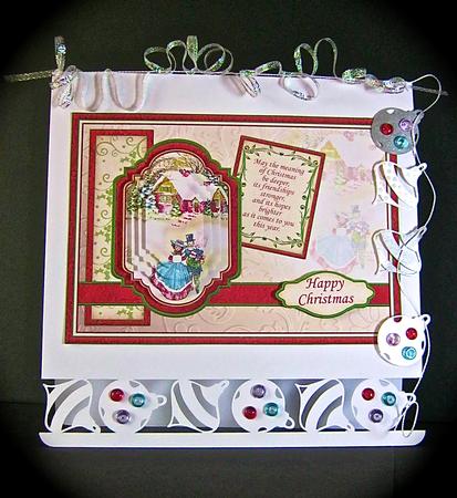 Vintage Christmas Morning Walk Quick Card by Cynthia Massey