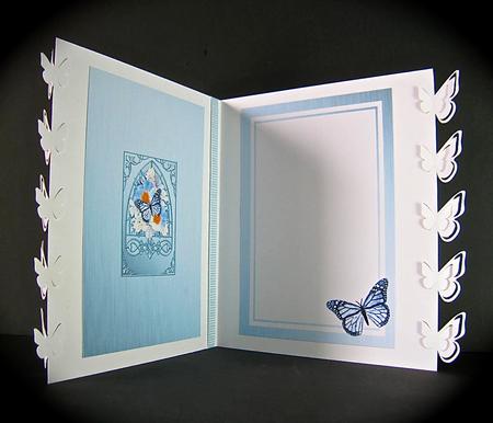 Butterfly Blues Fancy Arch Shaped Matching Insert by Cynthia Massey