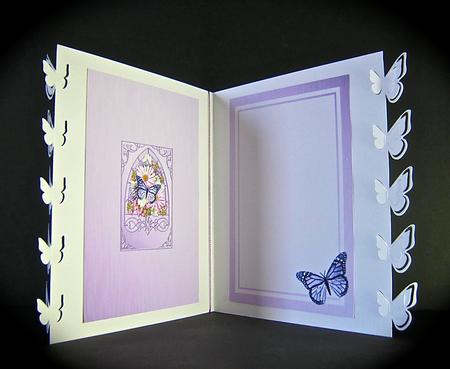 Butterfly & Daisies Fancy Arch Shaped Matching Insert by Cynthia Massey