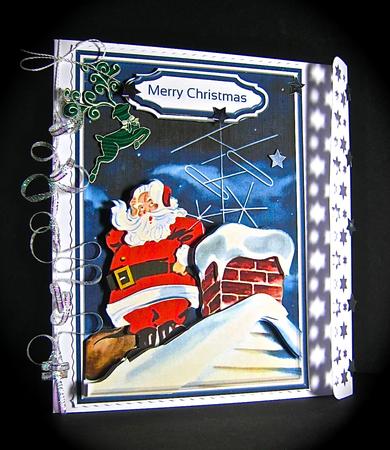Santa on the Roof Ink-saving A5 Mini Kit by Cynthia Massey