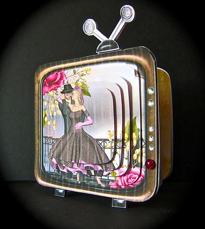The Meeting 1950's Style Television Card Kit by Cynthia Massey
