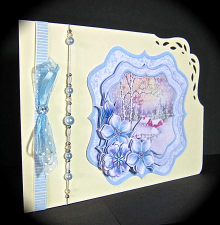 Winter Woods Christmas Bracket Topper Decoupage & Insert by Cynthia Massey