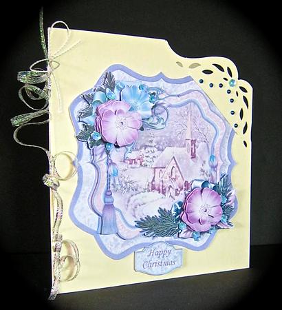 Winter Church Christmas Bracket Topper Decoupage & Insert by Cynthia Massey