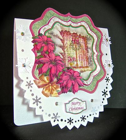 Christmas Window Bracket Topper Decoupage & Insert by Cynthia Massey