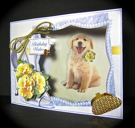 Puppies, Posies & Shoes Mini-kit - Golden Retriever by Cynthia Massey