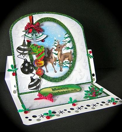 Little Reindeer Arched Easel Card Mini Kit by Cynthia Massey