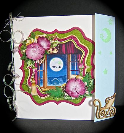 Christmas Eve Window Bracket Topper Decoupage & Insert by Cynthia Massey