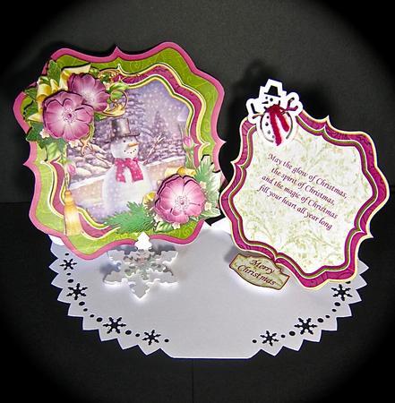 Snowman Christmas Bracket Topper Decoupage & Insert by Cynthia Massey