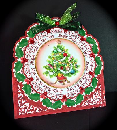Elegant Tree Jingle All the Way Picture Doily C & E Kit by Cynthia Massey