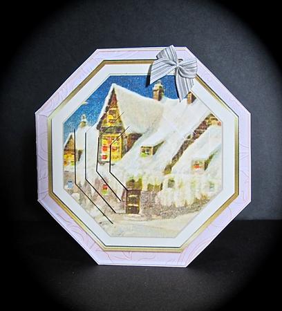 Christmas Winter Scene folded card 2 by Cynthia Massey