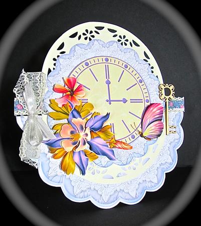 Time for Flowers Scallop Wobble Card Mini Kit by Cynthia Massey