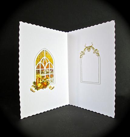 Deer by the River Through the Window Christmas Insert by Cynthia Massey