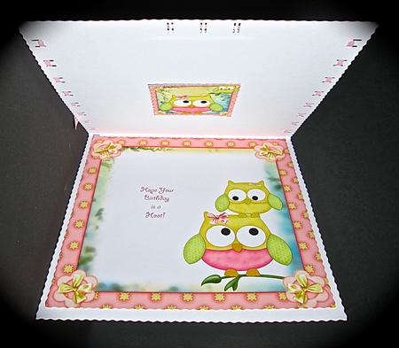 Owl-ways Here Birthday Insert by Cynthia Massey