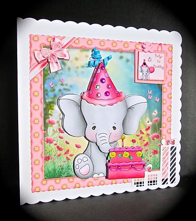 Little Pink Elephant 8x8 Mini Kit by Cynthia Massey