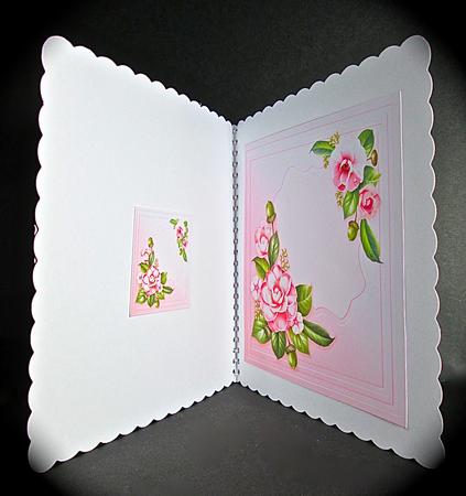 Pink Camellias Birthday 8in x 8in Insert Plate by Cynthia Massey