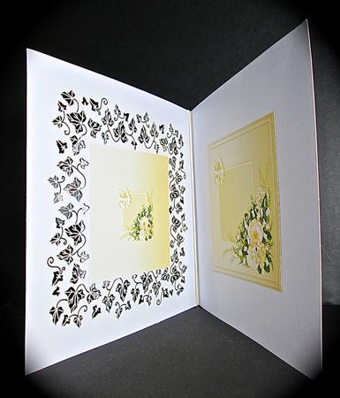 Cream Roses on a Vintage Frame 5in x 5in Insert by Cynthia Massey