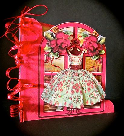 The Beautiful Silk Dress Over the Edge Card by Cynthia Massey