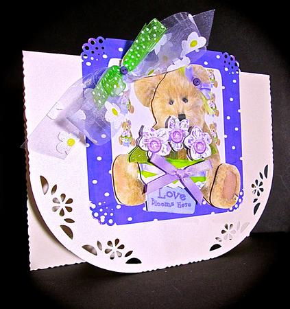 Love Blooms Teddy Bear Topper & Decoupage by Cynthia Massey