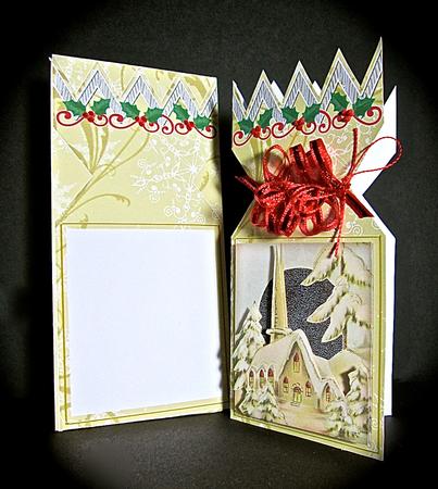 Snow House2 Cracker Card & Envelope Mini Kit by Cynthia Massey