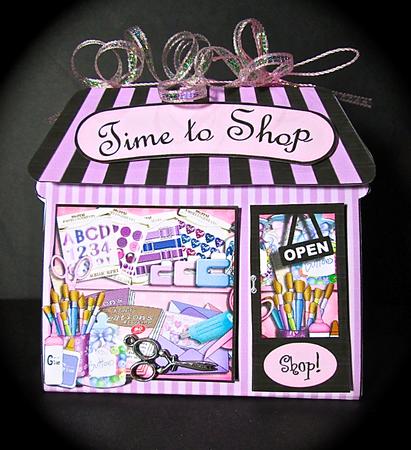 3D Little Craft Shop Gift Card Holder by Cynthia Massey