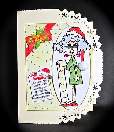 Stella Writes to Santa Quick Card by Cynthia Massey