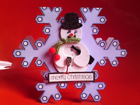Beautiful Snowflake Shaped Card 1 by Cynthia Massey