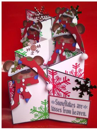 Bear with Spotted Hat Cascade Card Kit by Cynthia Massey