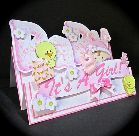 Words & Pictures Stepper Mini-kit - Baby Girl by Cynthia Massey