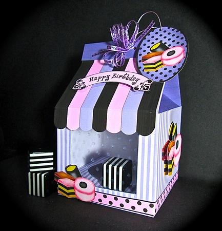 3D Licorice Allsorts Milk Carton Cupcake Treat Box Mini Kit by Cynthia Massey