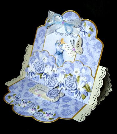 Blue Birdy Ready to Party Scallop Fashion Tag Cf Mini Kit by Cynthia Massey