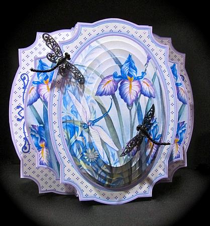 Iris Double Pop Out Card Kit with Pyramage by Cynthia Massey
