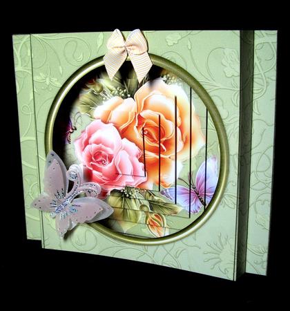 Spring Roses Shadow Box Mini Kit by Cynthia Massey