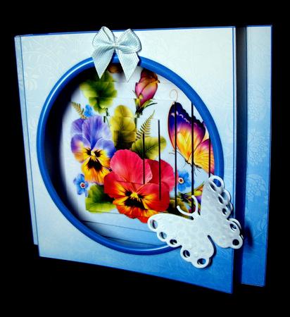 Pretty Pansies Shadow Box Mini Kit by Cynthia Massey