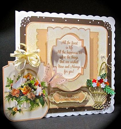 Basket of Flowers Pocket Card Mini Kit by Cynthia Massey