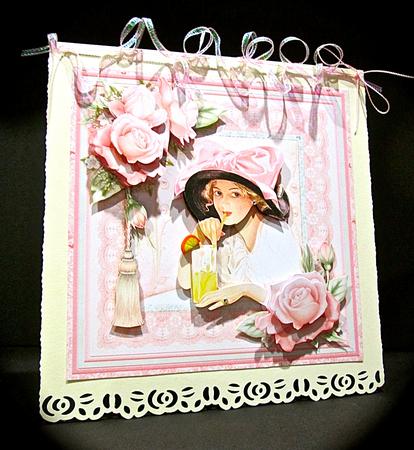 Vintage Lady & Drink 8x8 Mini Kit & Decoupage by Cynthia Massey