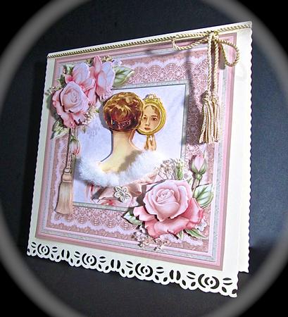 Vintage Lady & Mirror 8x8 Mini Kit & Decoupage by Cynthia Massey