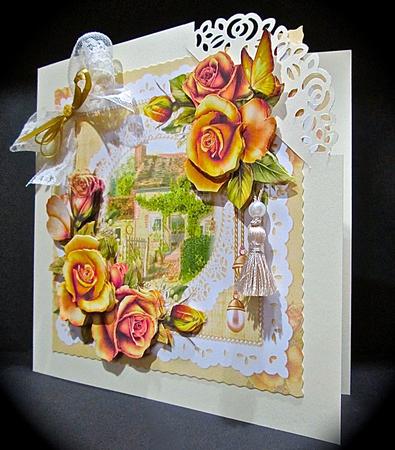 8x8 Autumn Roses at the Rustic Cottage Mini Kit by Cynthia Massey